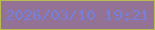 文字の大きさ：3、枠の色：b9bb4e、背景の色：937295、文字の色：7380de 無料ブログパーツのブログ時計