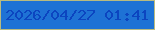 文字の大きさ：3、枠の色：b9bb80、背景の色：1e72d5、文字の色：0c45c0 無料ブログパーツのブログ時計