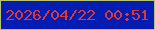 文字の大きさ：3、枠の色：b9c275、背景の色：031cb2、文字の色：dc3839 無料ブログパーツのブログ時計