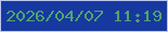 文字の大きさ：3、枠の色：b9c4ef、背景の色：17399f、文字の色：51a46d 無料ブログパーツのブログ時計