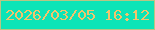 文字の大きさ：1、枠の色：b9c584、背景の色：0de4b7、文字の色：f3c46c 無料ブログパーツのブログ時計