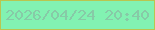 文字の大きさ：1、枠の色：b9c64f、背景の色：82f2b2、文字の色：87caa7 無料ブログパーツのブログ時計