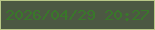 文字の大きさ：4、枠の色：b9c787、背景の色：4c5842、文字の色：39772a 無料ブログパーツのブログ時計