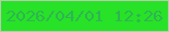 文字の大きさ：1、枠の色：b9caac、背景の色：27e227、文字の色：30b453 無料ブログパーツのブログ時計