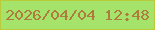 文字の大きさ：3、枠の色：b9cb38、背景の色：a6e36b、文字の色：ae7c3e 無料ブログパーツのブログ時計