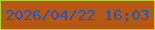 文字の大きさ：5、枠の色：b9cc3a、背景の色：b45812、文字の色：2853b4 無料ブログパーツのブログ時計