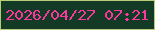 文字の大きさ：5、枠の色：b9cc79、背景の色：123a24、文字の色：fb389d 無料ブログパーツのブログ時計
