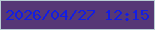 文字の大きさ：2、枠の色：b9cfd4、背景の色：563876、文字の色：131de3 無料ブログパーツのブログ時計