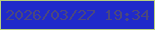 文字の大きさ：3、枠の色：b9d07e、背景の色：202aca、文字の色：4b477e 無料ブログパーツのブログ時計