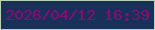 文字の大きさ：2、枠の色：b9d1b5、背景の色：173158、文字の色：8d0975 無料ブログパーツのブログ時計