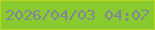 文字の大きさ：3、枠の色：b9d51e、背景の色：89ca2f、文字の色：84839d 無料ブログパーツのブログ時計
