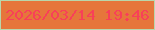 文字の大きさ：1、枠の色：b9d7ab、背景の色：e6763b、文字の色：f84058 無料ブログパーツのブログ時計