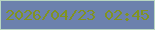 文字の大きさ：1、枠の色：b9d7c2、背景の色：6c81ad、文字の色：819321 無料ブログパーツのブログ時計