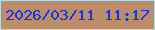 文字の大きさ：2、枠の色：b9d9ec、背景の色：bd8c69、文字の色：083aeb 無料ブログパーツのブログ時計