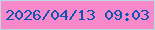 文字の大きさ：4、枠の色：b9dae0、背景の色：f788c9、文字の色：0e54b7 無料ブログパーツのブログ時計