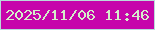 文字の大きさ：4、枠の色：b9dbda、背景の色：c605ab、文字の色：d5edca 無料ブログパーツのブログ時計