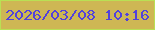 文字の大きさ：1、枠の色：b9e054、背景の色：ceb754、文字の色：5241dc 無料ブログパーツのブログ時計