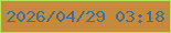 文字の大きさ：5、枠の色：b9e057、背景の色：c58a3c、文字の色：417093 無料ブログパーツのブログ時計