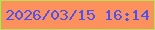 文字の大きさ：5、枠の色：b9e153、背景の色：fd915d、文字の色：4951fd 無料ブログパーツのブログ時計