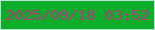 文字の大きさ：1、枠の色：b9e1d6、背景の色：0cae29、文字の色：b03b7d 無料ブログパーツのブログ時計