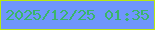 文字の大きさ：5、枠の色：b9e90f、背景の色：6f96fc、文字の色：3ab669 無料ブログパーツのブログ時計