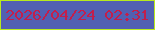 文字の大きさ：1、枠の色：b9ea1d、背景の色：5260b2、文字の色：c31e4c 無料ブログパーツのブログ時計