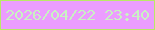 文字の大きさ：3、枠の色：b9ea66、背景の色：eb9dfe、文字の色：c9f2c2 無料ブログパーツのブログ時計