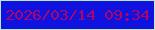 文字の大きさ：4、枠の色：b9eacc、背景の色：1013df、文字の色：ab0668 無料ブログパーツのブログ時計