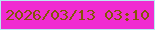 文字の大きさ：1、枠の色：b9eaf1、背景の色：f02cd1、文字の色：845607 無料ブログパーツのブログ時計