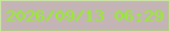 文字の大きさ：2、枠の色：b9f281、背景の色：c5b4b6、文字の色：8ef419 無料ブログパーツのブログ時計