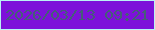 文字の大きさ：3、枠の色：b9f2f4、背景の色：7d11da、文字の色：455d79 無料ブログパーツのブログ時計