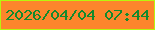 文字の大きさ：3、枠の色：b9f40e、背景の色：fd852c、文字の色：138a2e 無料ブログパーツのブログ時計