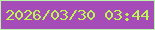 文字の大きさ：5、枠の色：b9f4a8、背景の色：a64cb8、文字の色：bdf652 無料ブログパーツのブログ時計