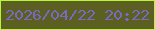 文字の大きさ：4、枠の色：b9f535、背景の色：5c5f22、文字の色：796ac1 無料ブログパーツのブログ時計