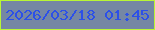 文字の大きさ：5、枠の色：b9f635、背景の色：7587a4、文字の色：2c50e8 無料ブログパーツのブログ時計