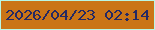 文字の大きさ：2、枠の色：b9f7e5、背景の色：ca7517、文字の色：252963 無料ブログパーツのブログ時計