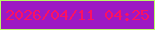 文字の大きさ：4、枠の色：b9fb65、背景の色：9d19c3、文字の色：fb1162 無料ブログパーツのブログ時計