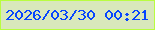 文字の大きさ：1、枠の色：b9fd40、背景の色：d9e8bb、文字の色：0745fd 無料ブログパーツのブログ時計