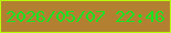 文字の大きさ：2、枠の色：b9fe0a、背景の色：b38031、文字の色：19e321 無料ブログパーツのブログ時計