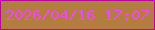 文字の大きさ：1、枠の色：ba00a5、背景の色：b37d3e、文字の色：f145f8 無料ブログパーツのブログ時計
