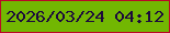 文字の大きさ：3、枠の色：ba0827、背景の色：72b702、文字の色：1c0a3c 無料ブログパーツのブログ時計