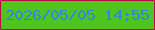 文字の大きさ：2、枠の色：ba0849、背景の色：4ec51e、文字の色：3484e7 無料ブログパーツのブログ時計