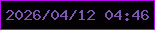 文字の大きさ：2、枠の色：ba0bf0、背景の色：040104、文字の色：7d56b2 無料ブログパーツのブログ時計
