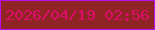 文字の大きさ：5、枠の色：ba0df4、背景の色：902424、文字の色：de0c6a 無料ブログパーツのブログ時計