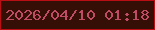 文字の大きさ：2、枠の色：ba0e15、背景の色：350f06、文字の色：bf4b64 無料ブログパーツのブログ時計