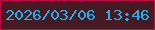 文字の大きさ：5、枠の色：ba0e42、背景の色：451a23、文字の色：24aeed 無料ブログパーツのブログ時計