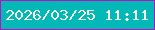 文字の大きさ：4、枠の色：ba10c0、背景の色：02b9b8、文字の色：f6f6e9 無料ブログパーツのブログ時計