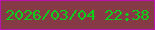 文字の大きさ：5、枠の色：ba12ad、背景の色：853a45、文字の色：0acf1c 無料ブログパーツのブログ時計