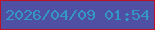 文字の大きさ：2、枠の色：ba1324、背景の色：4f4fa4、文字の色：3598c2 無料ブログパーツのブログ時計
