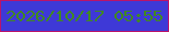 文字の大きさ：3、枠の色：ba146a、背景の色：3e39d7、文字の色：418822 無料ブログパーツのブログ時計